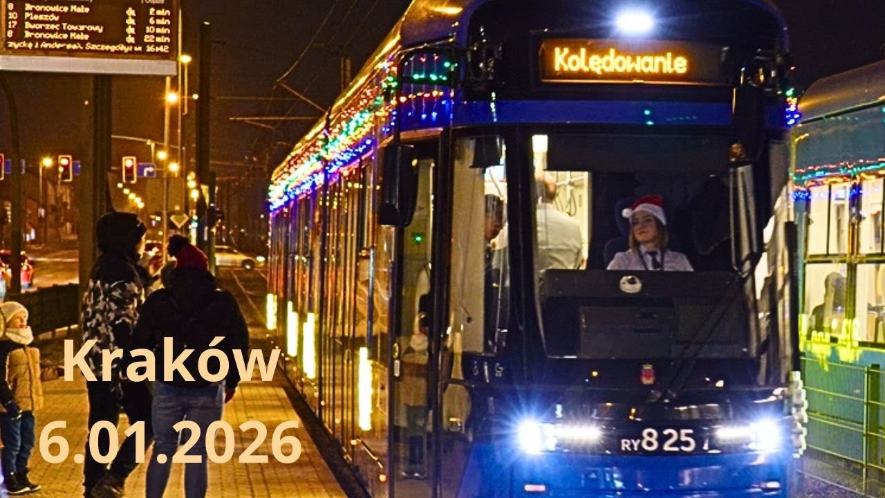 Krakowskie kolędowanie w świątecznym tramwaju MPK Kraków