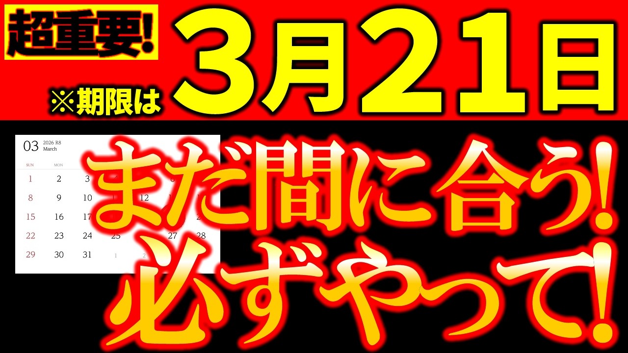 【※超緊急警告⚠️】締め切りは3月20日！絶対コレ買って｜やらないと後悔