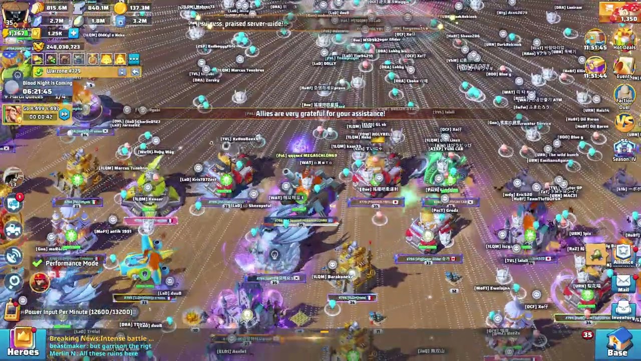 S4 Faction Duel 4vs4 - 779, 748, 795, 803 vs 794, 778, 790, 796