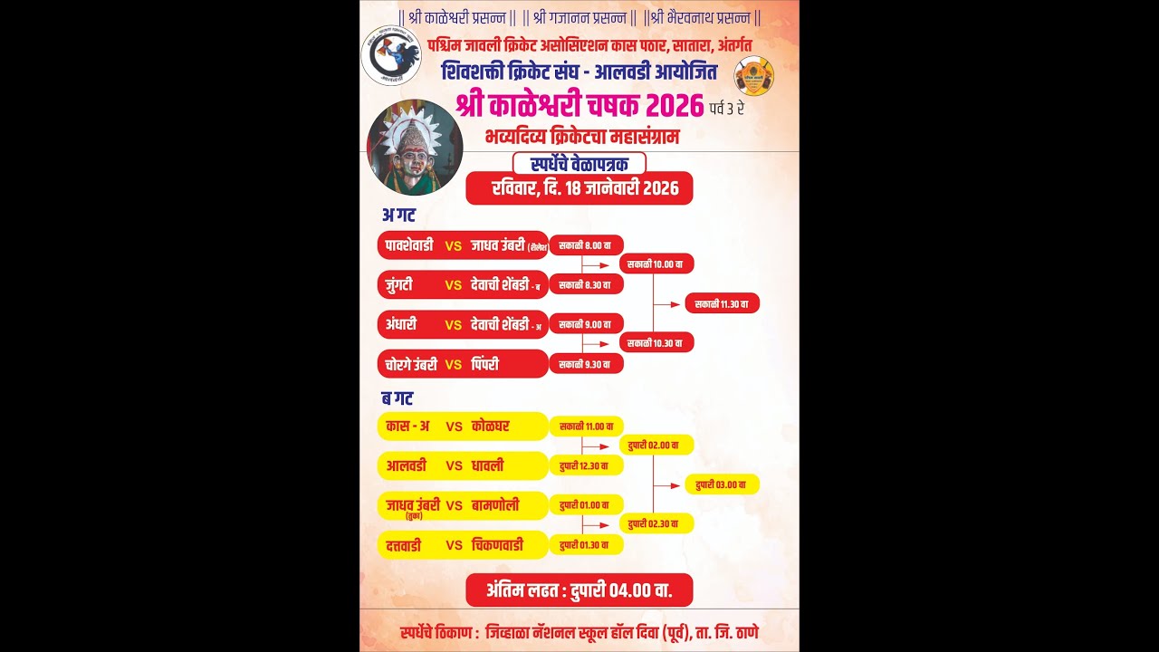 श्री काळेश्वरी देवी चषक (2026)