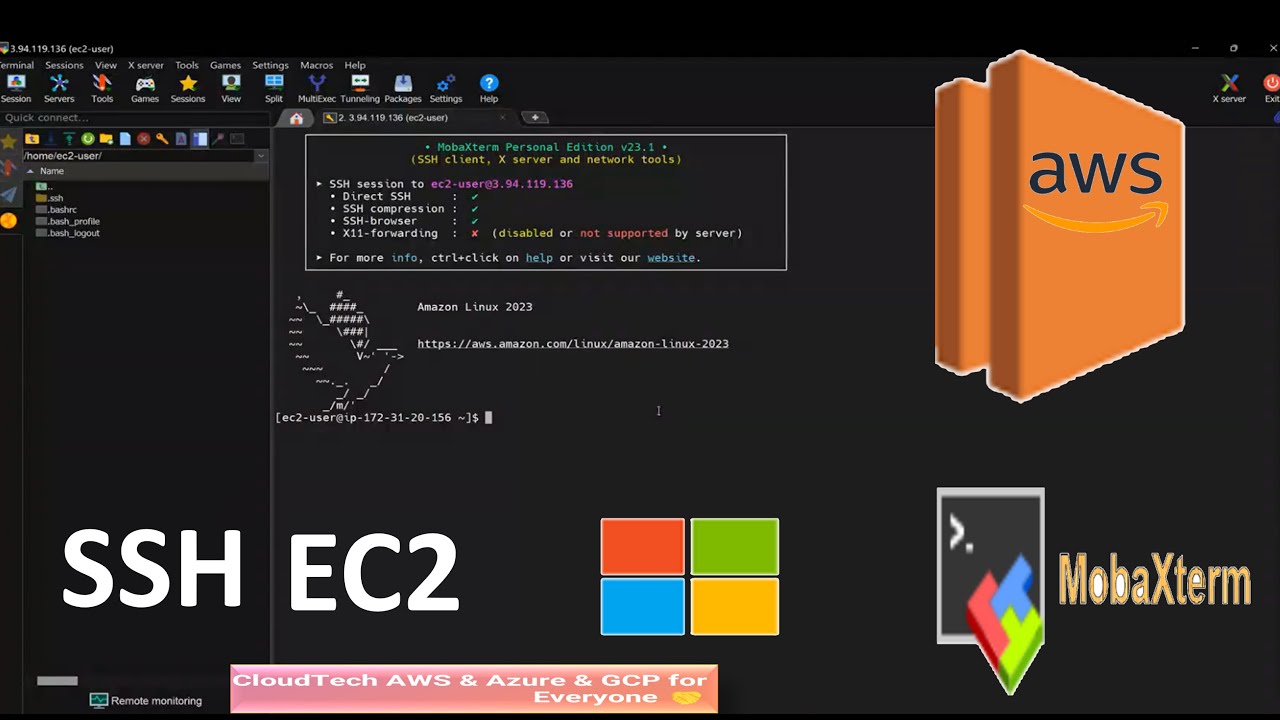 Как создать и подключить экземпляр AWS EC2 с помощью MobaXterm | AWS EC2 | MobaXterm | #2023