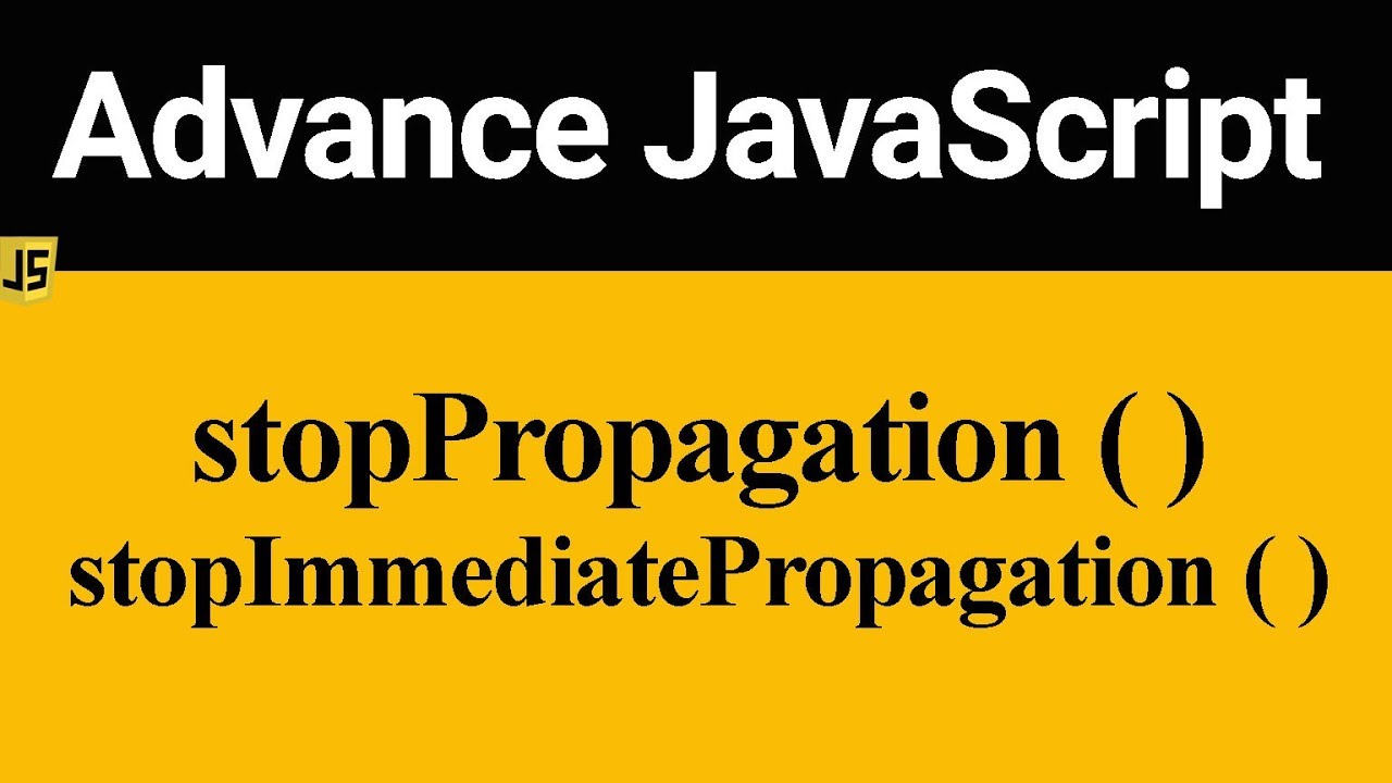 Event Methods stopPropagation and stopImmediatePropagation in JavaScript (Hindi)
