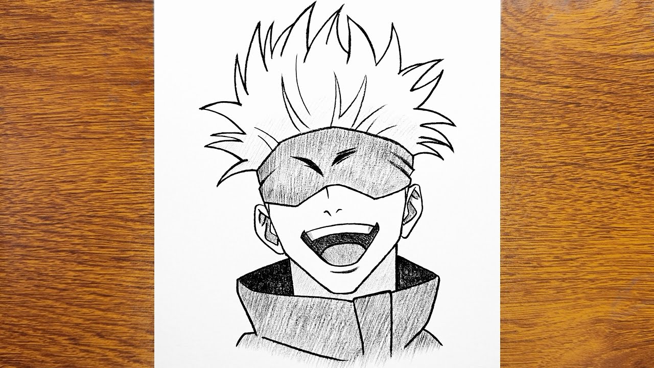 How to Draw Gojo Satoru (Jujutsu Kaisen) - Step by Step Tutorial | Anime Drawing Easy