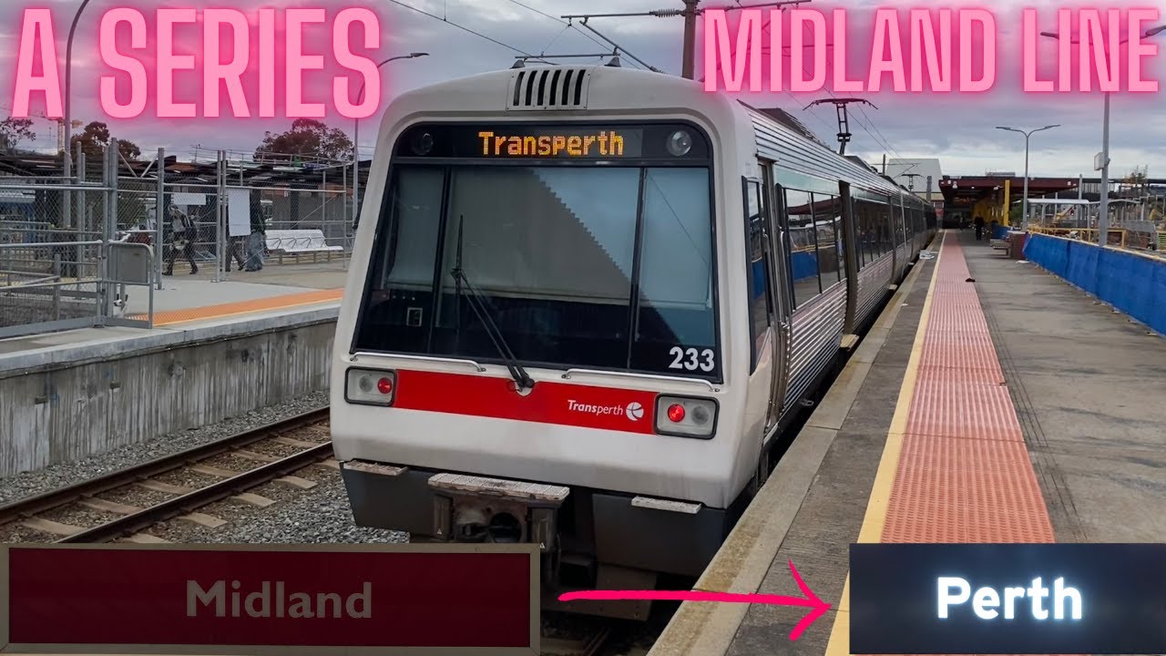 Midland to Perth on A Series Set 33: Midland Line: Transperth Trains