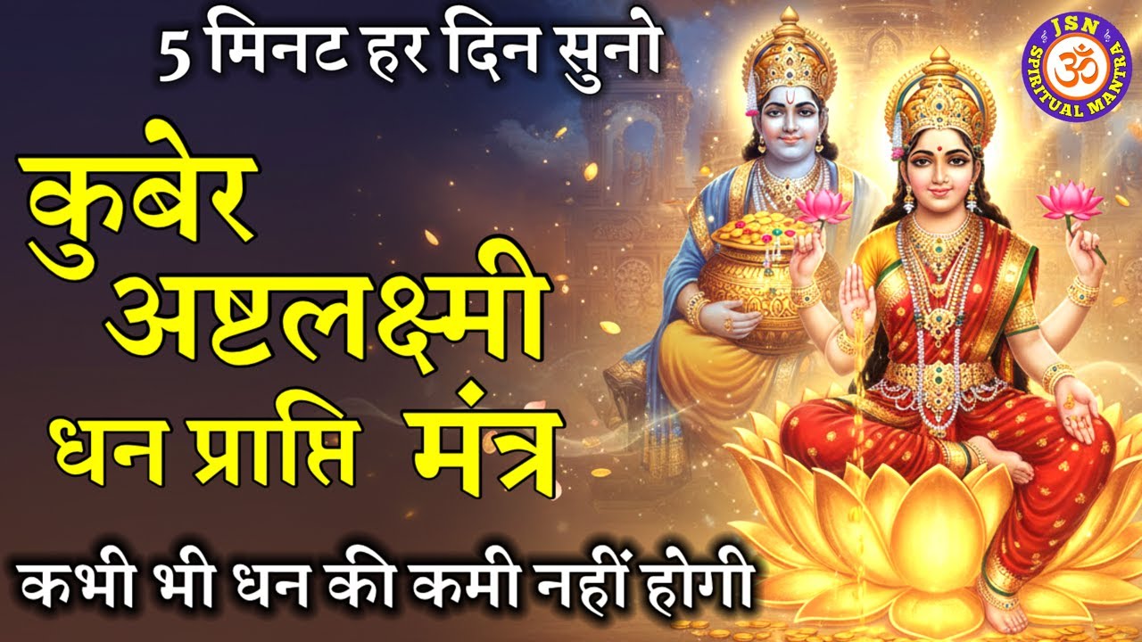 LIVE05🔴 कुबेर अष्टलक्ष्मी धन प्राप्ति मंत्र |💰Kubera & Lakshmi की कृपा से आपके धन के मार्ग खुलेंगे
