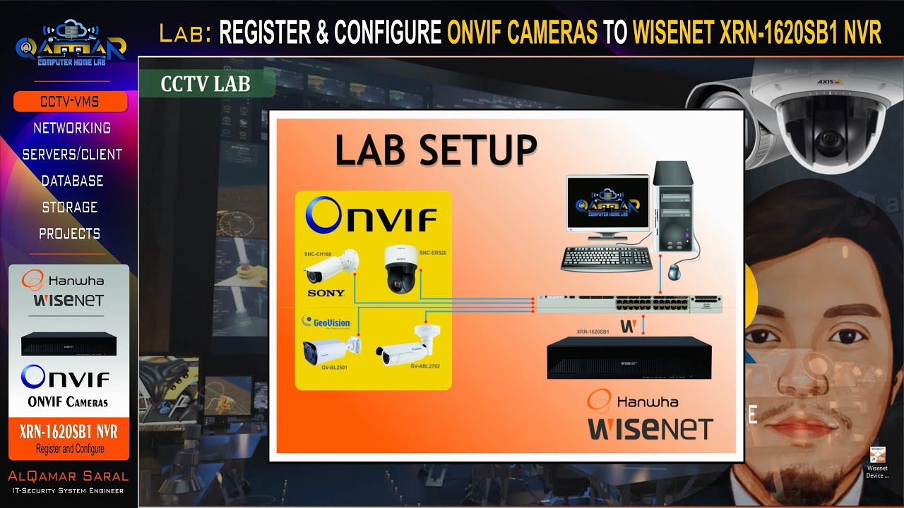 Wisenet Lab - REGISTER AND CONFIGURE ONVIF CAMERAS TO WISENET XRN-1620SB1 NVR