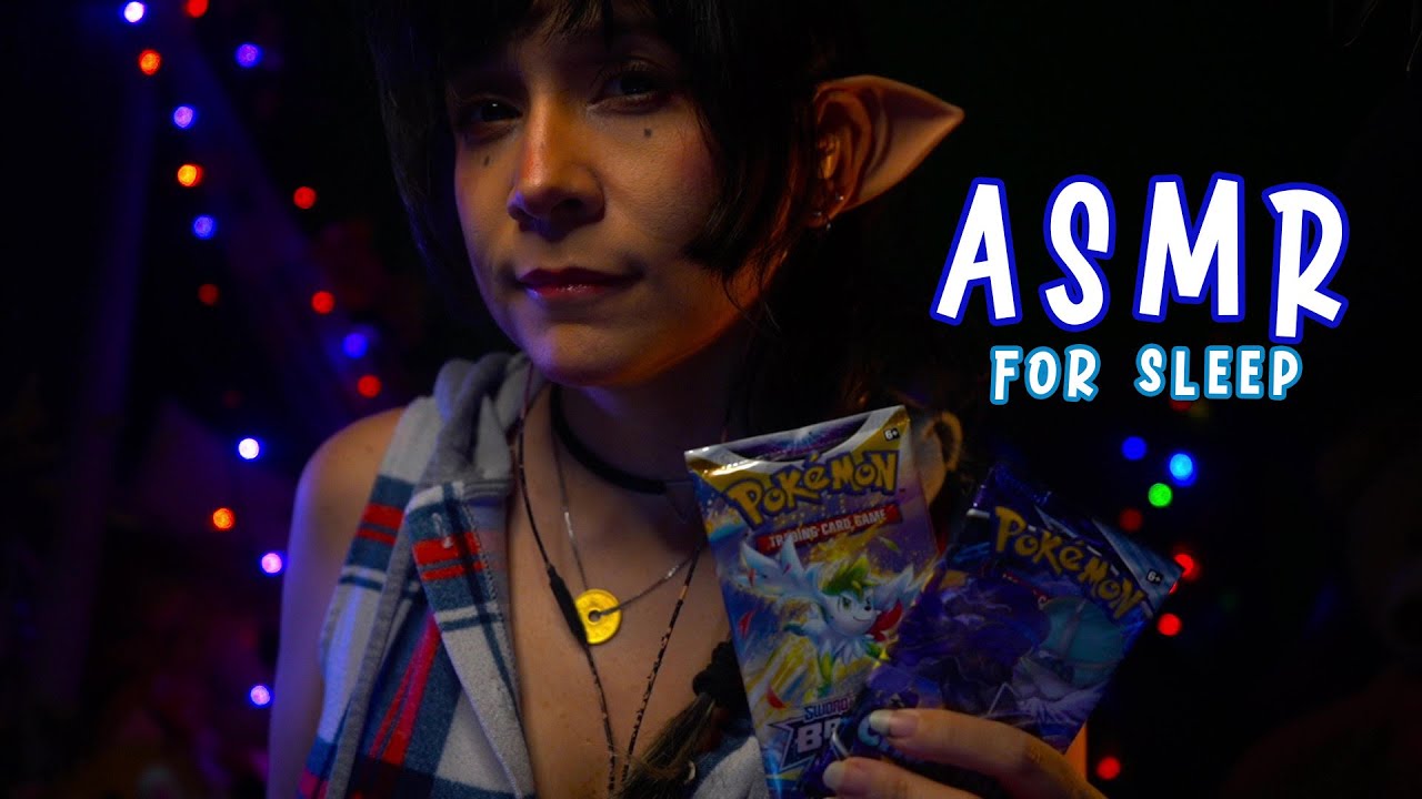 🎧 ASMR | Soft Whispers & Gentle Singing from a Friend 💗✨ Pokemon Pack Opening