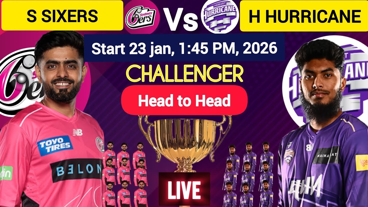 BBL 2026 Challenger | Sydney Sixers vs Hobart Hurricanes | BBL Challenger | Sydney vs Hobart Live