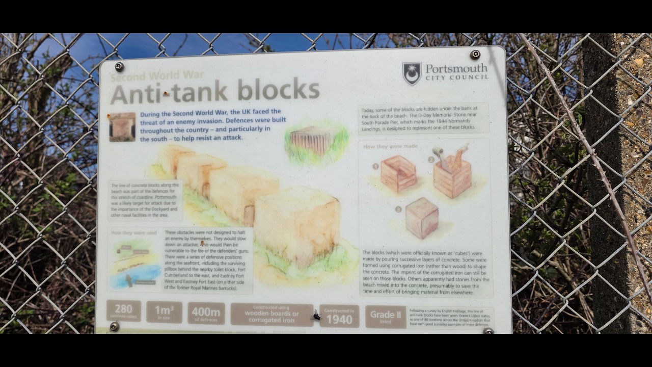 Eastney in Portsmouth tank defences grade 2 listed