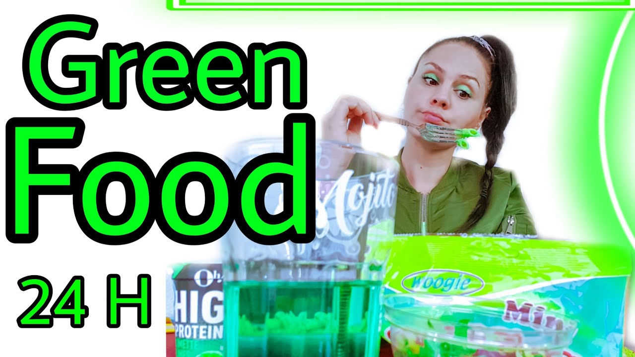 I ONLY ATE GREEN FOOD FOR 24 HOURS CHALLENGE | Ha ushqim jeshil gjithe diten