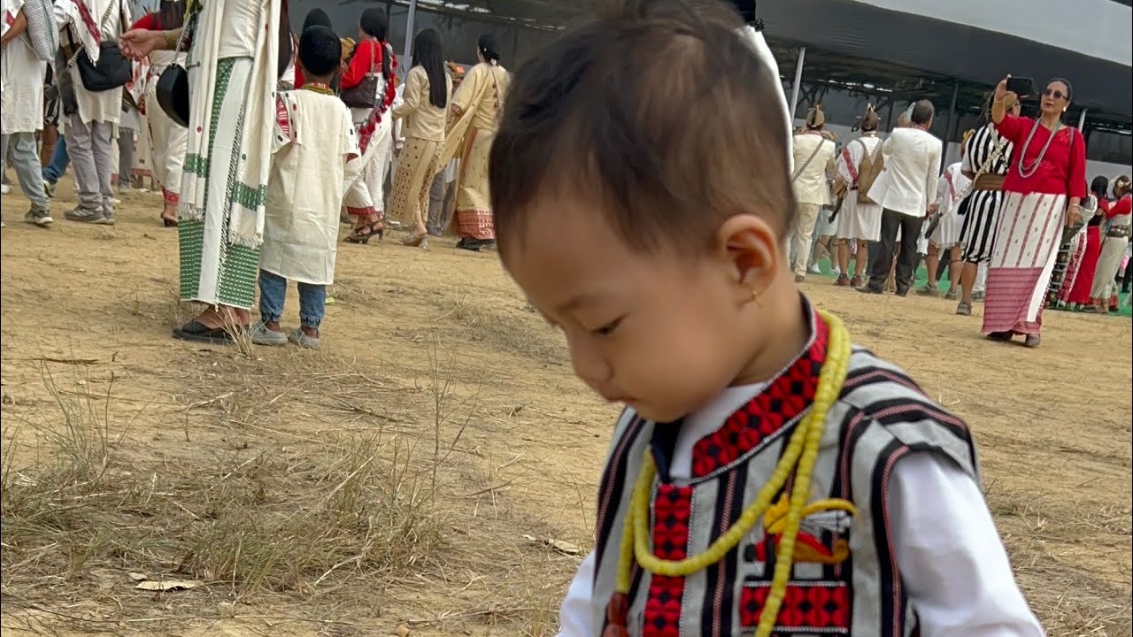 Playing with his friends 