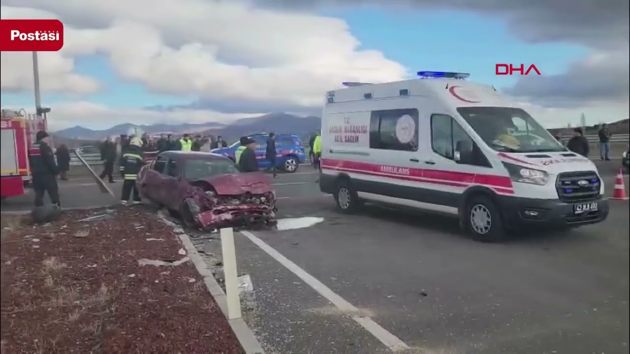 Konya'da iki otomobil kavşakta çarpıştı: 1 ölü, 1 yaralı