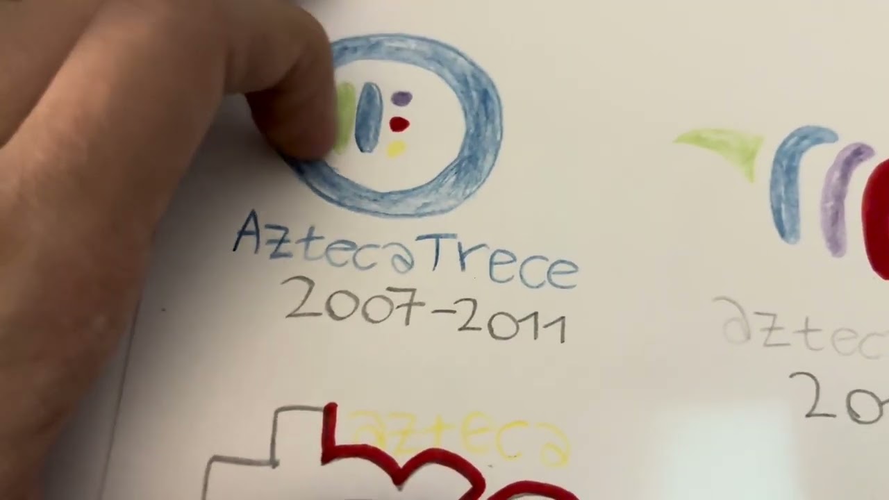 Historia De Logos De Azteca Uno (México) 1968-2025 Con Dibujos