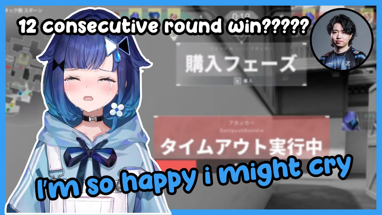 Tsumuo cried after achieving an incredible comeback with her team in match 1 [Tsumugi Kokage / VSPO]