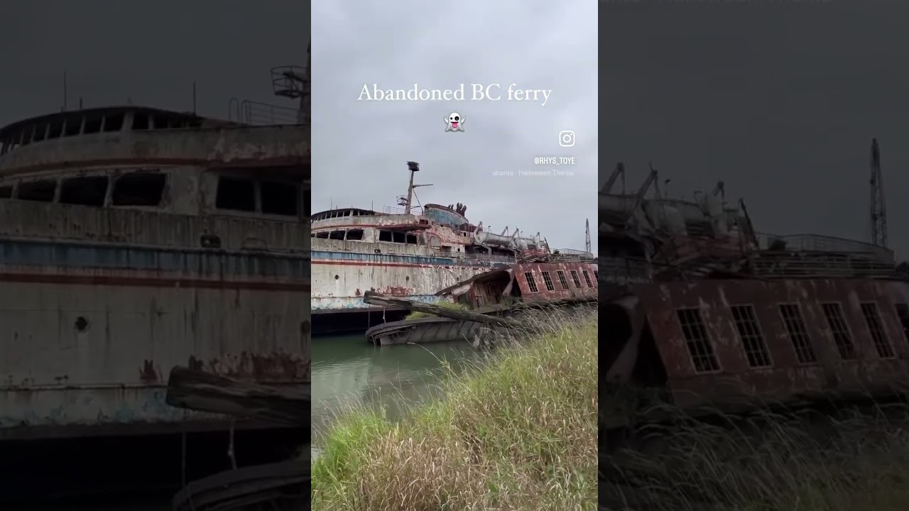 Finding an abandoned BC ferry 👻⛴️💀#abandonedplaces #spookyseason #halloween #shorts