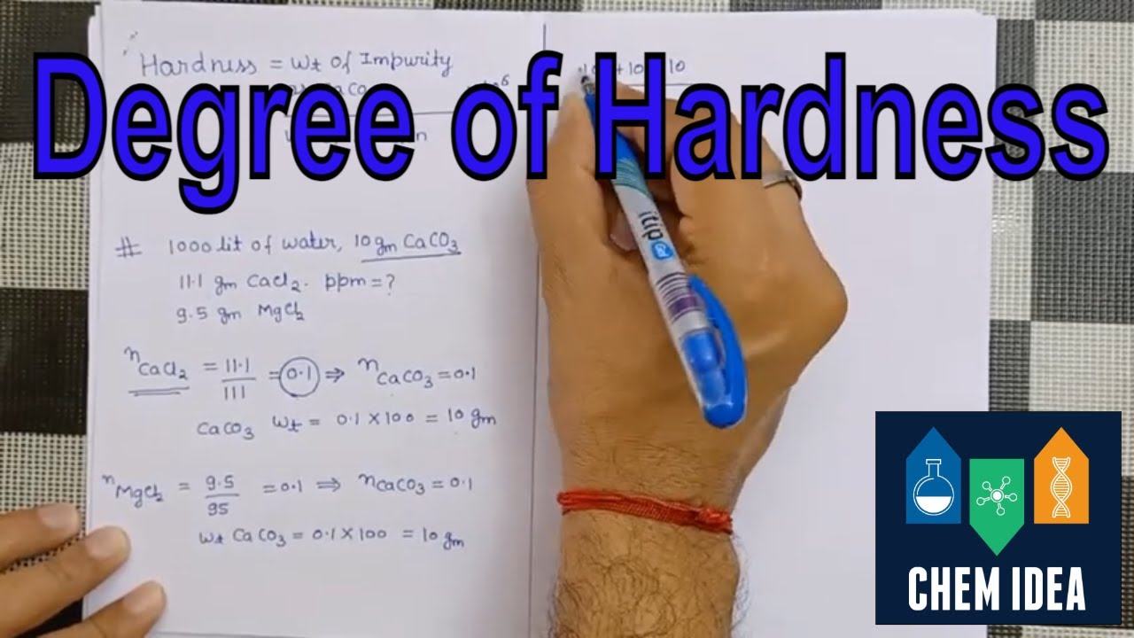 Degree of Hardness of water || Parts per Million || ppm || Stiochimtery || Hydrogen & it's Compounds