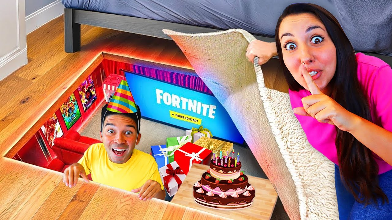 HO COSTRUITO UNA STANZA SEGRETA DI COMPLEANNO PER IL MIO RAGAZZO IN CASA NOSTRA!