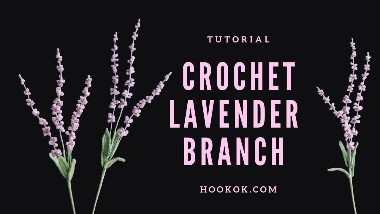 Crochet Lavender Branch