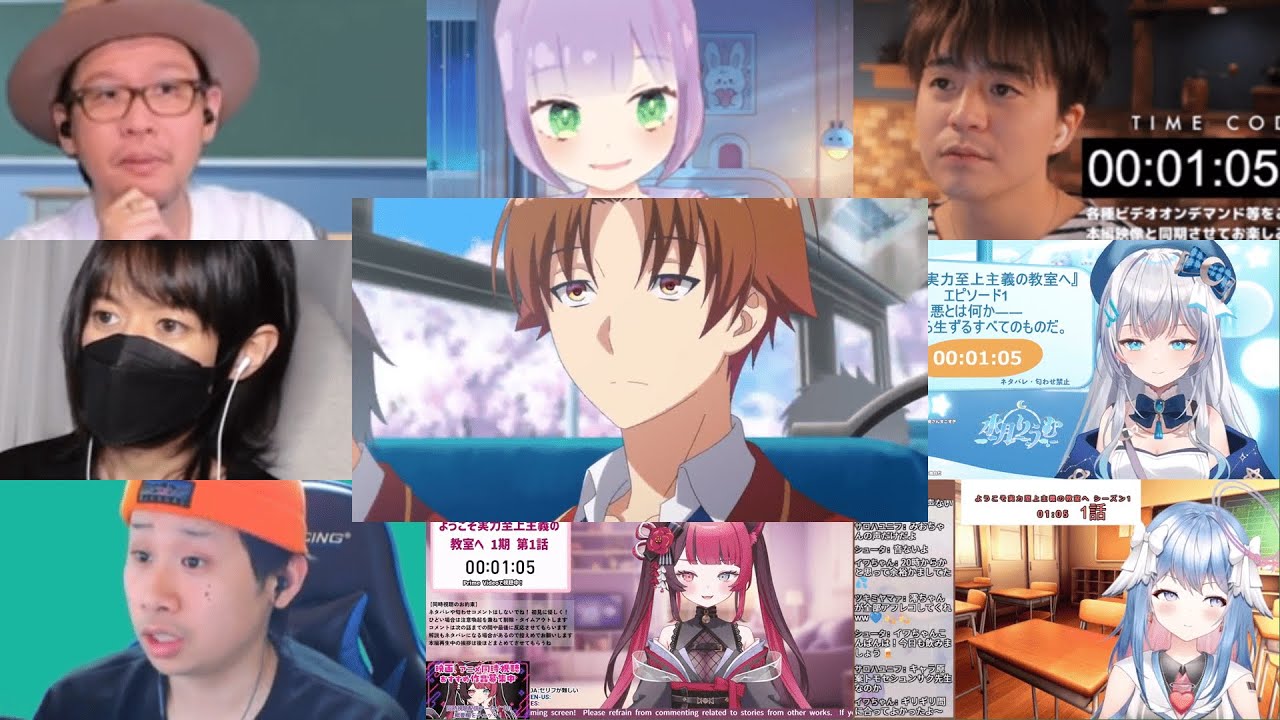 ようこそ実力至上主義の教室へ 1期 1話 メガリアクション 同時視聴 - Classroom of The Elite Season 1 Episode 1 MEGA Reaction Mashup