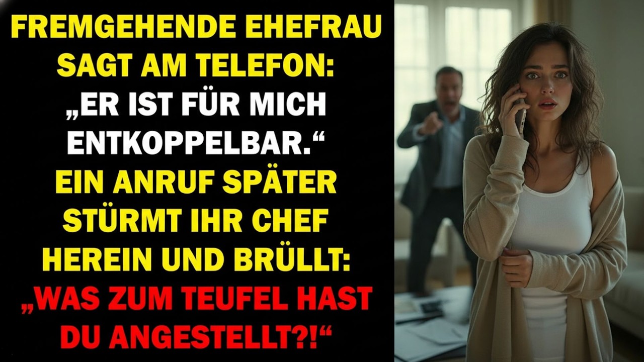 🌹Ich hörte meine Frau sagen  „Ich kann ihn jederzeit abservieren “ Dann rief ich ihren Chef an🌹