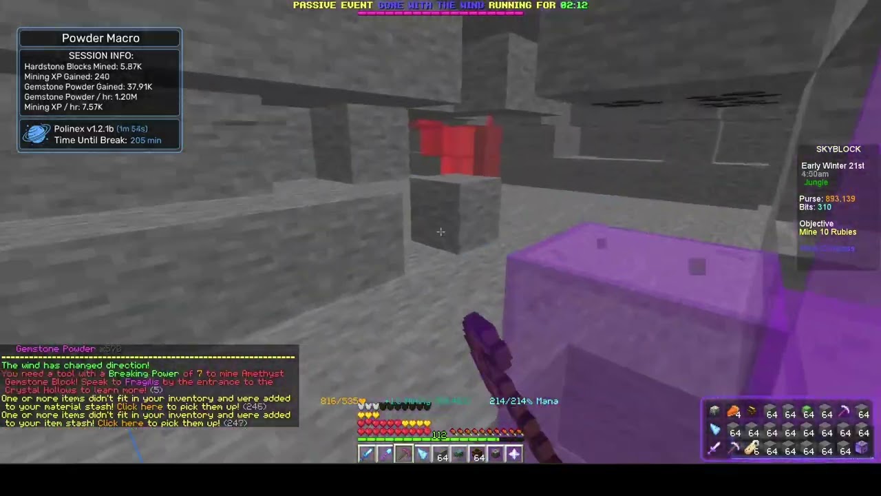 Hypixel Skyblock Powder Macro | Polinex Client