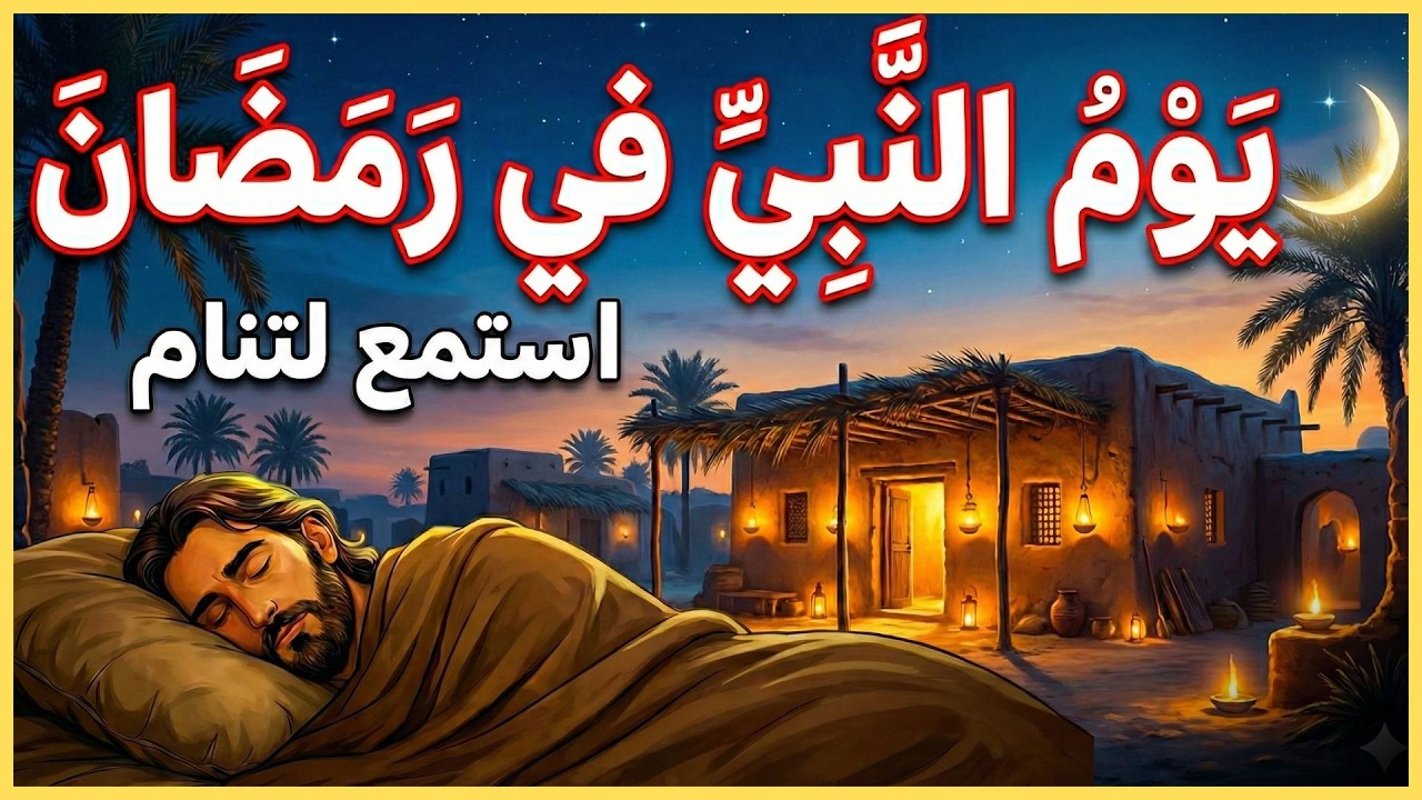 تخيّل أنك معه ❤️ من السحور إلى القيام 🌙 يوم النبي ﷺ في رمضان (ماذا كان يفعل في يومه) قصة هادئة للنوم