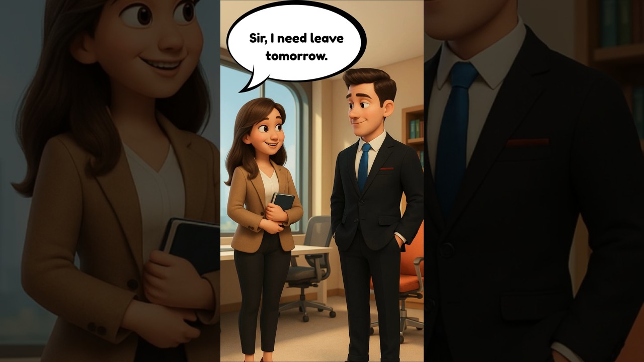 Asking Boss for Leave | Simple English Conversation #funny #easyenglisheveryday #englishconversation