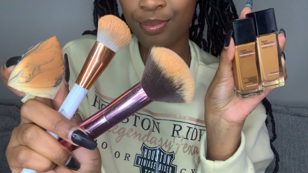 Makeup Roleplay | Only Applying Foundation | Layered Sounds | No Talking ASMR | No Mouth Sounds