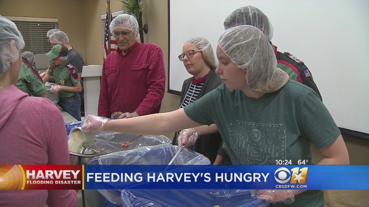 Volunteers Pack Food For Hurricane Harvey Survivors