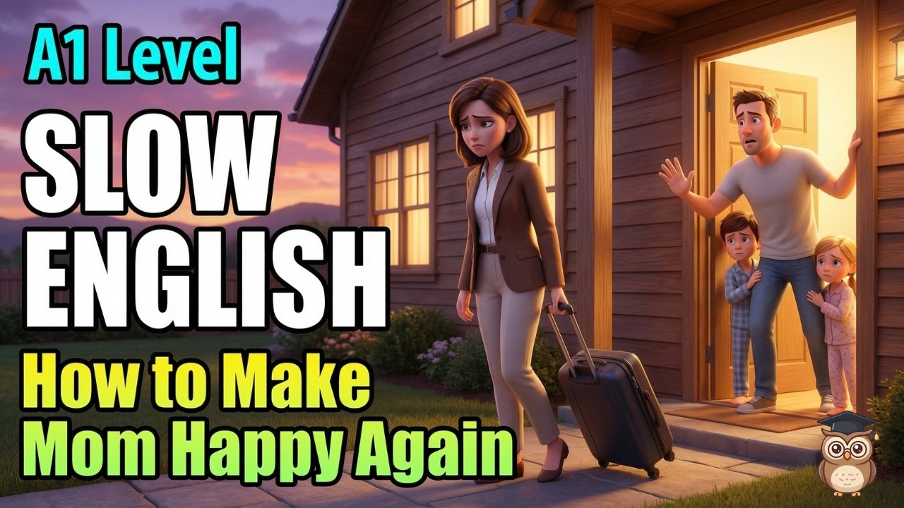 How to Make Mom Happy Again 💐 | Learn to Apologize in English | A1 Slow Listening Practice #english