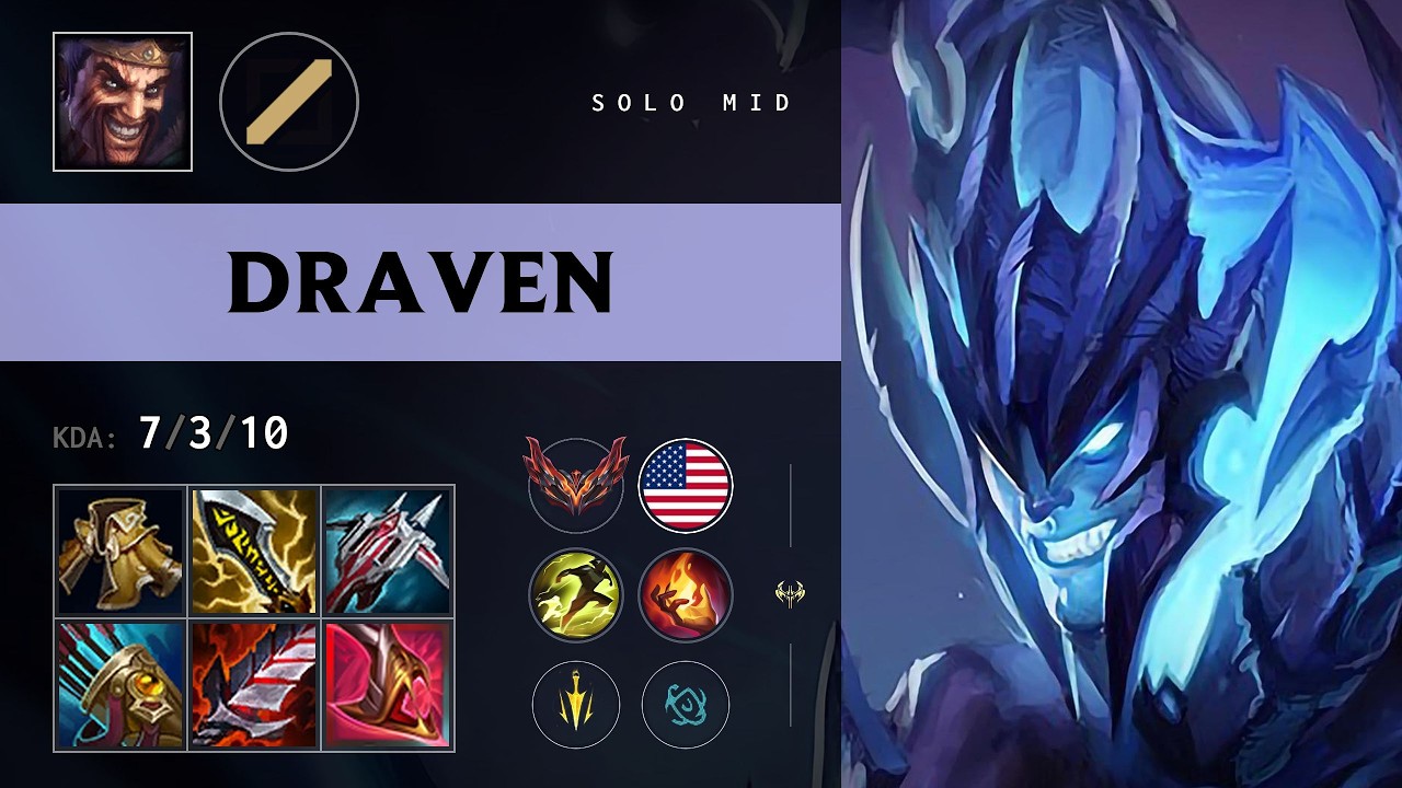 Draven Mid vs Akali - NA Grandmaster Patch 26.12