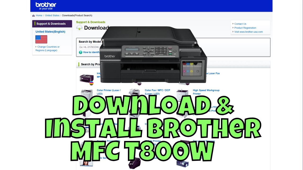 How To Download & Setup Brother MFC T800W Printer Driver in Windows || Driver Installation