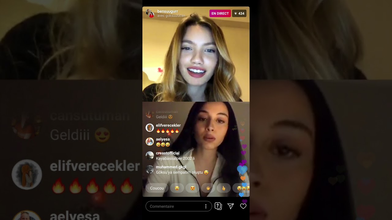 Bensu Uğur canli yayin Instagram