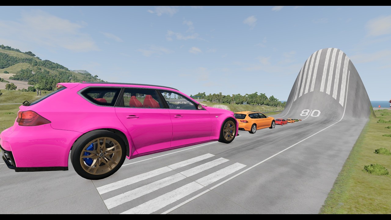 Can Cars Climb the 80° Mega Ramp? 😱🚗 | BeamNG.drive