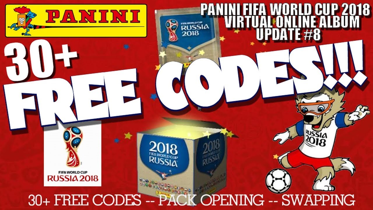 ⚽ HUGE 30+ FREE CODES !! | Panini FIFA WORLD CUP 2018 STICKER ALBUM  ⚽ VIRTUAL ONLINE!