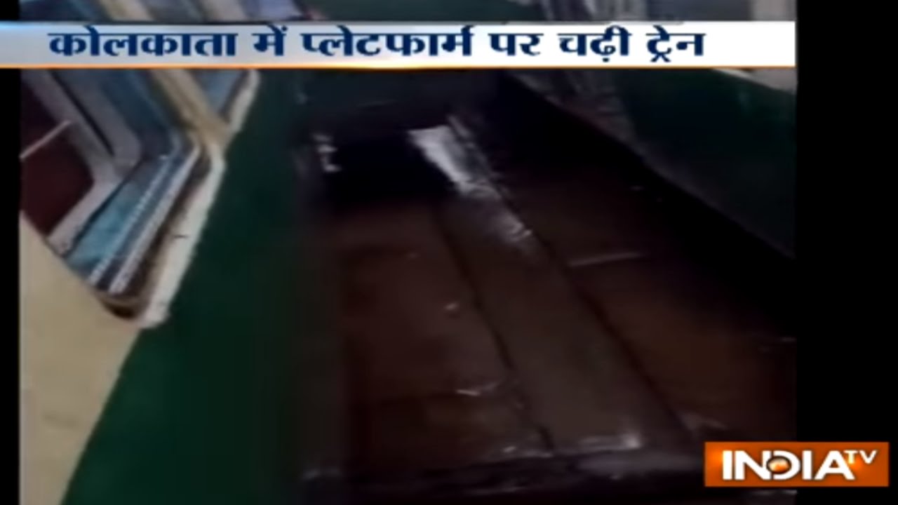 Overspeeding train hits buffer, runs on to a platform at Sealdah station in West Bengal