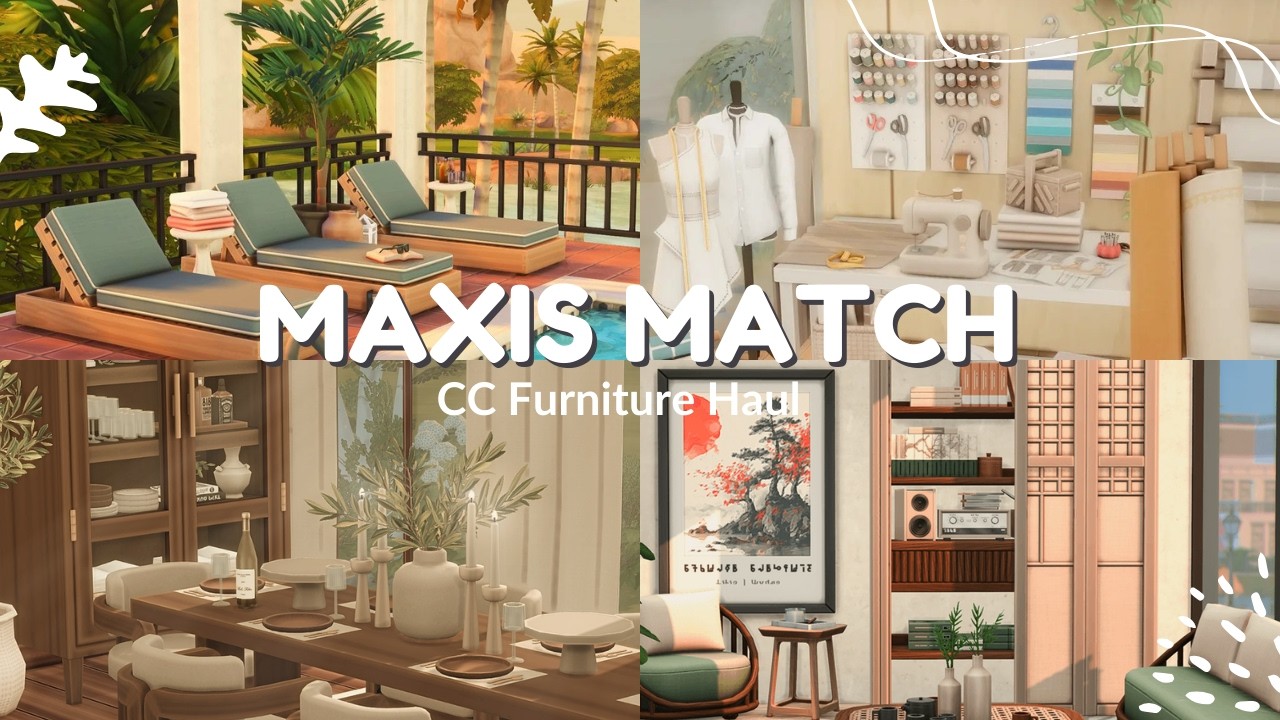 March CC Finds You NEED ✨ The Best Sims 4 Maxis Match Furniture