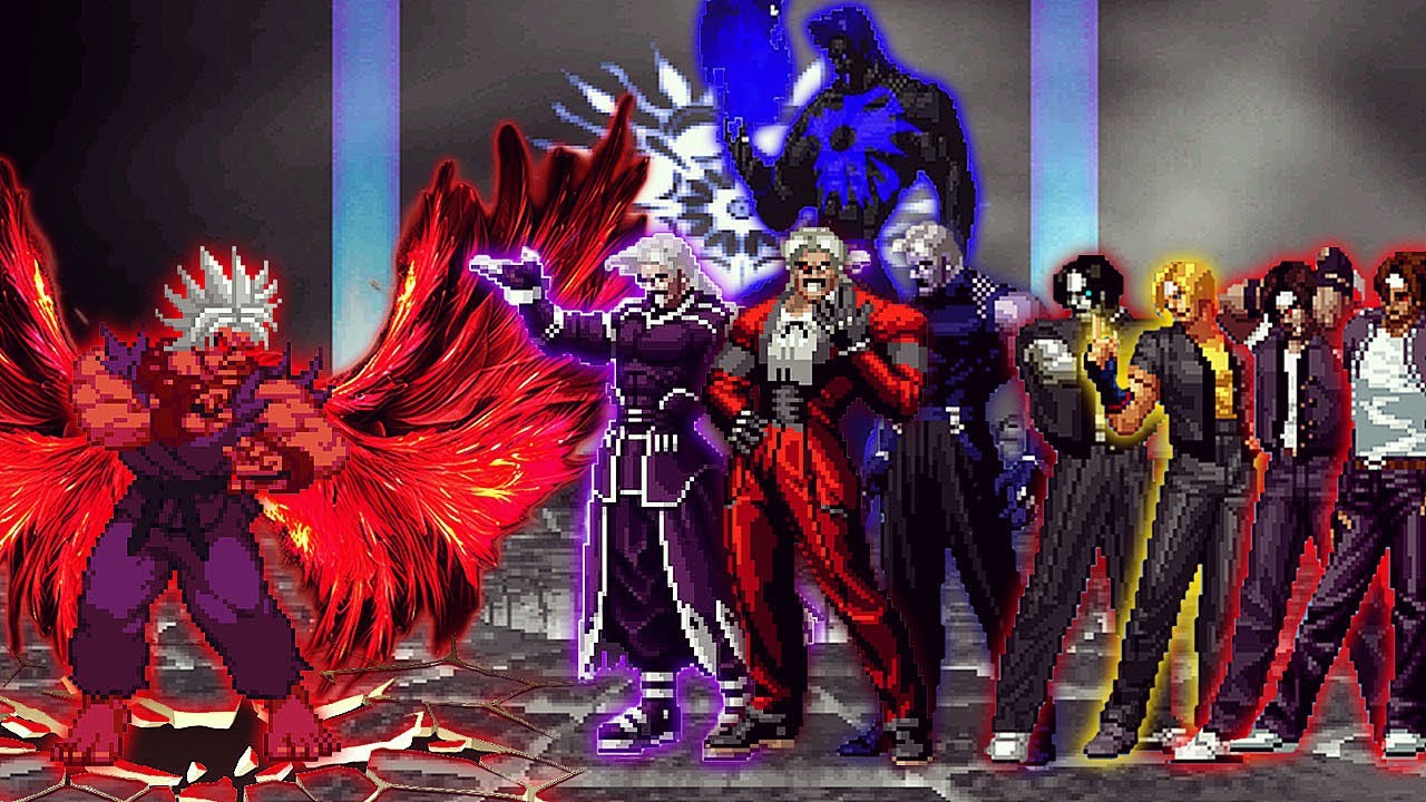 [KOF Mugen] Akuma X Vs Orochi Kusanagi, Bosses Rugal Team