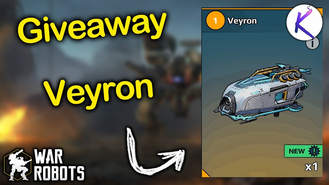 Giveaway 5 Veyron free new Titan weapon War Robots gameplay WR sorteo Robot #WRwinVeyron