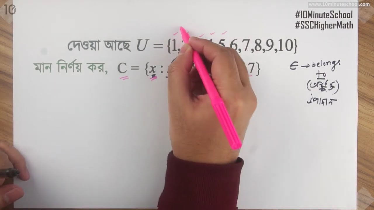 ০১.০৭. অধ্যায় ১ : সেট ও ফাংশন - সমস্যা সমাধান-1 [SSC]