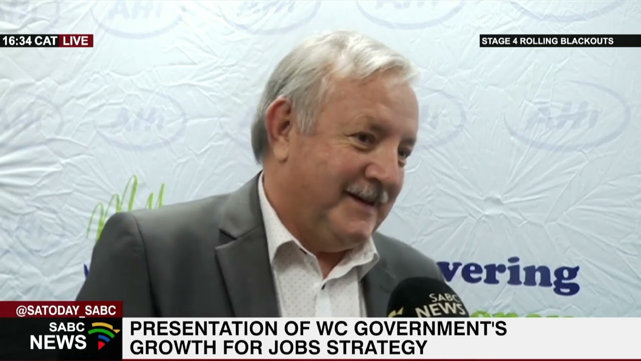 First presentation of the Western Cape government's approved Growth for Jobs strategy
