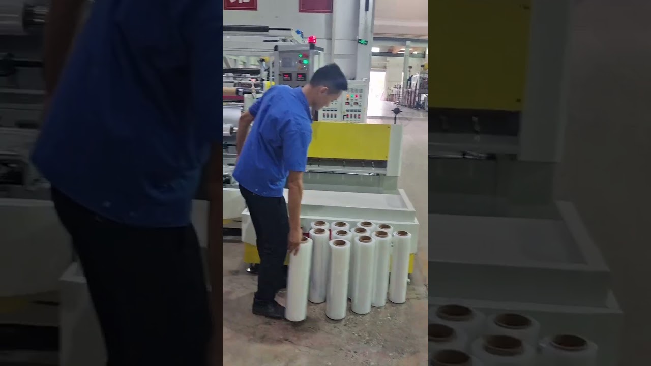 Automatic 1000mm double layer /three layer co extrusion stretch film making machine