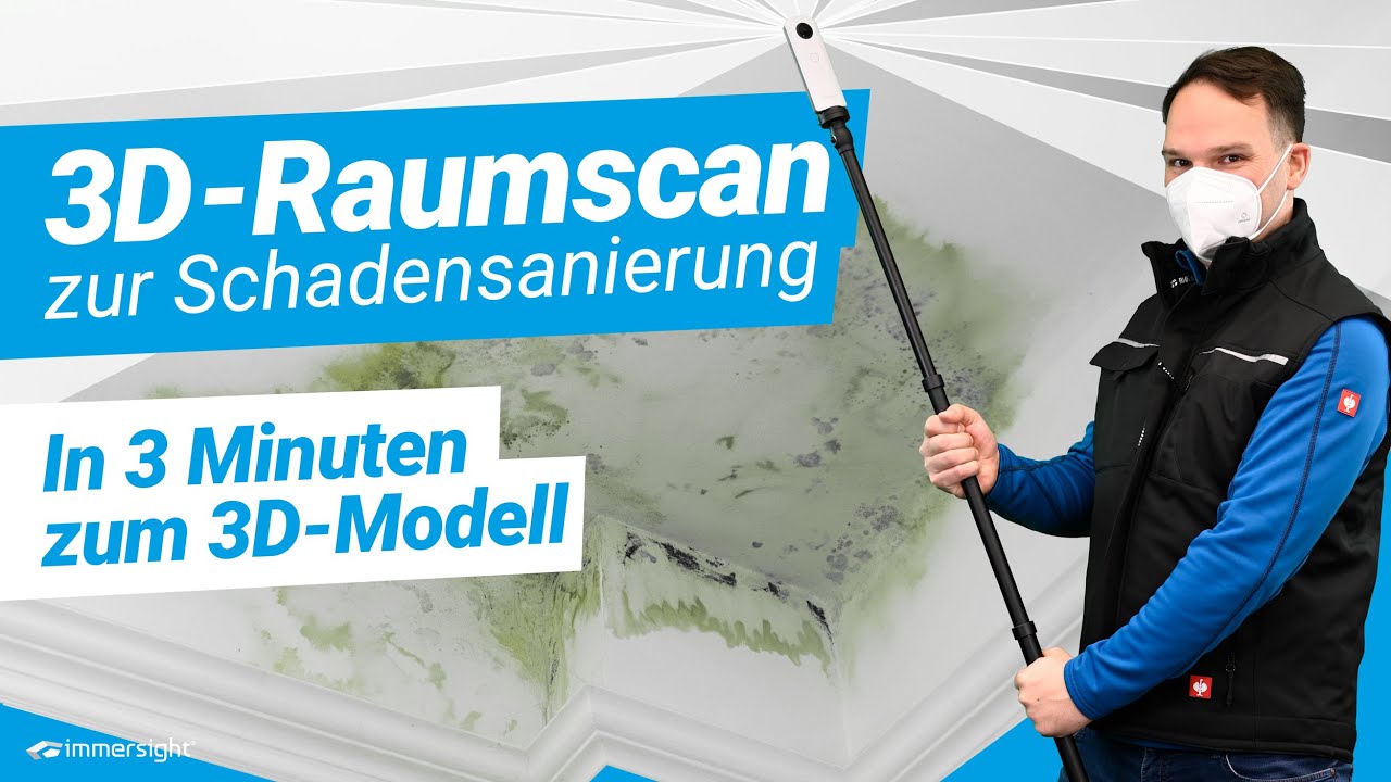 3D-Raum-Scan zur Schadensanierung. In 3 Minuten zum 3D-Modell