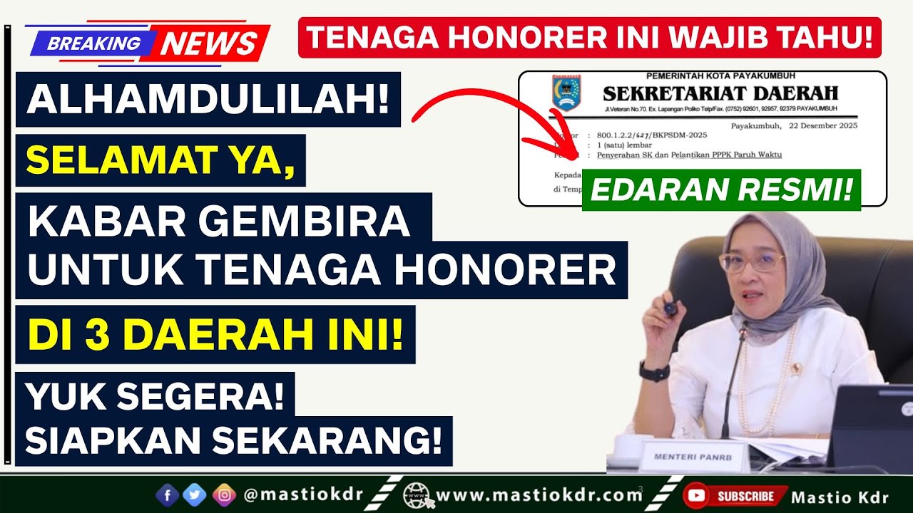 Selamat Ya, Kabar Gembira Untuk Tenaga Honorer Di 3 Daerah Ini! Yuk Siapkan Dari Sekarang!