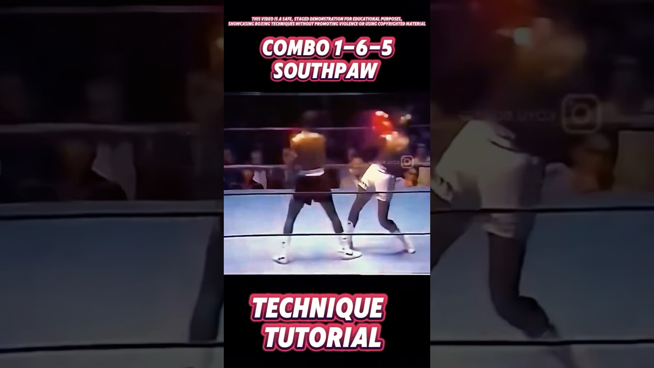 Southpaw Combo 1-6-5 &ndash; Precision & Power! 🥊🔥 #Southpaw #BoxingCombo #BoxingDrills  #BoxingTraining