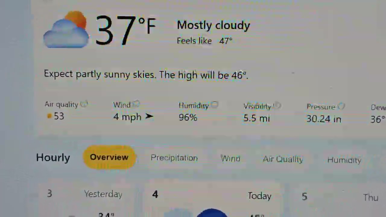 MSN WEATHER REPORT THAT DOESN'T MAKE SENSE