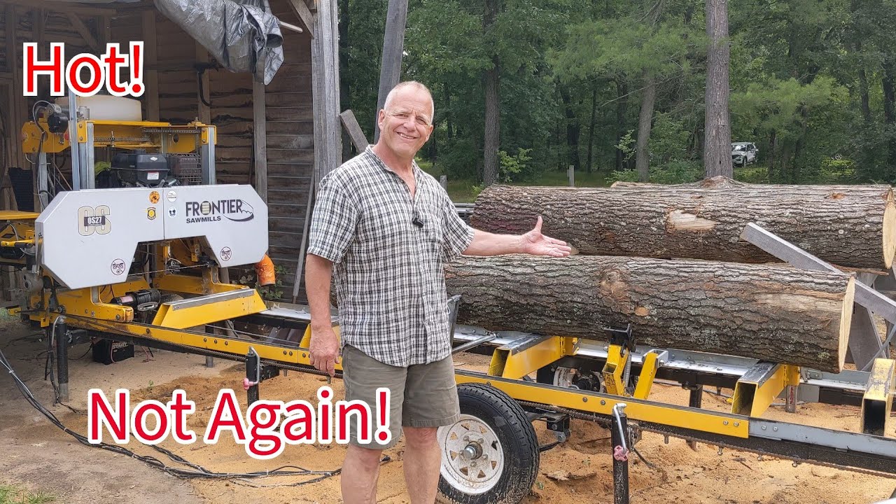 Turning Black Oak Logs into Lumber Frontier Sawmill