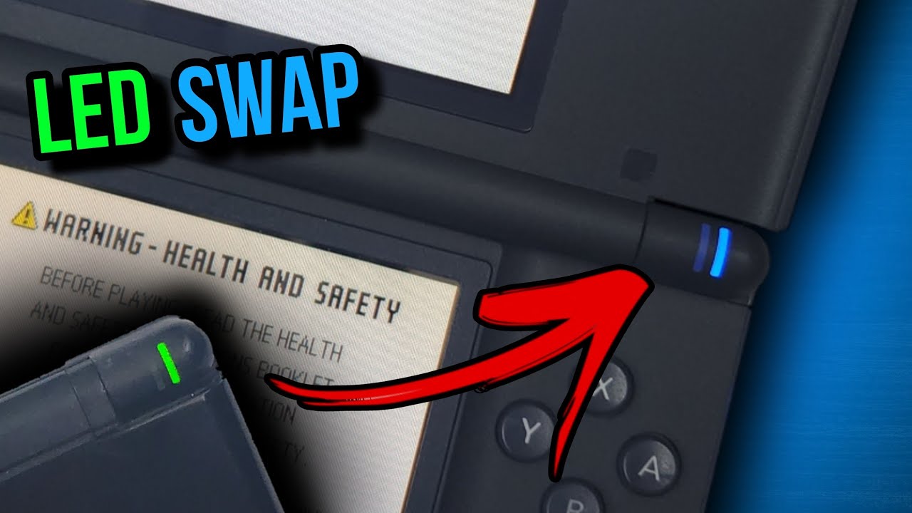 Blue DS Lite Power LED Swap! Looks AWESOME - How to Swap Green DS Lite LED!