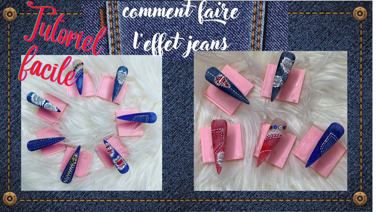 TUTO ONGLE | Comment je fait l'effet Jeans !!