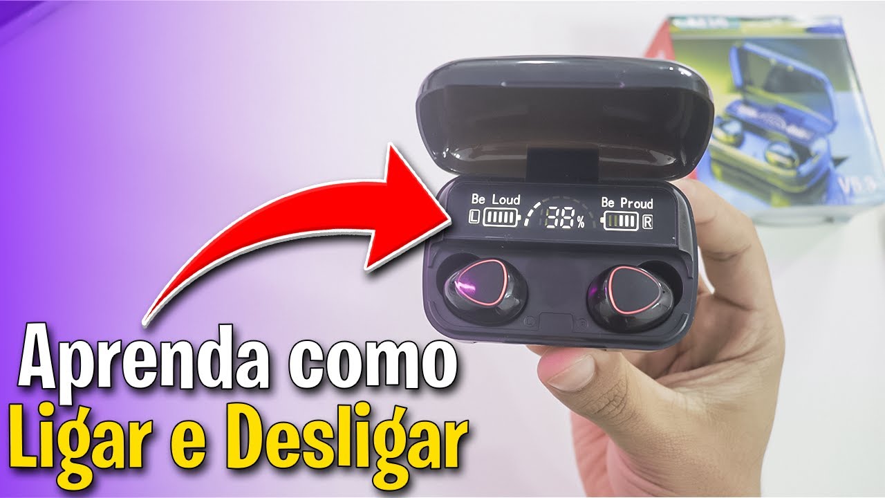 🟢Como LIGAR e DESLIGAR fone bluetooth M10 TWS